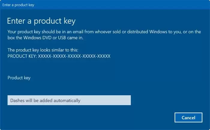 Windows 10 Ürün Anahtarı Aktifleştirme